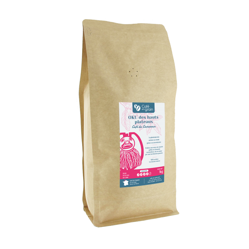 Sac 1kg - Café Cameroun OKU des hauts plateaux