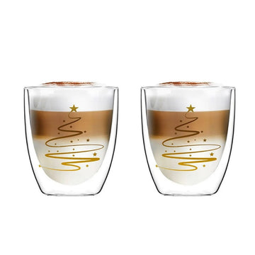 Set 2 gobelets verre double paroi FEERIE