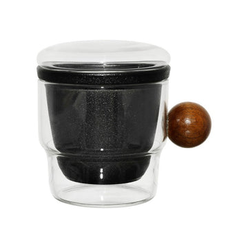 Tisanière verre LUEUR noire